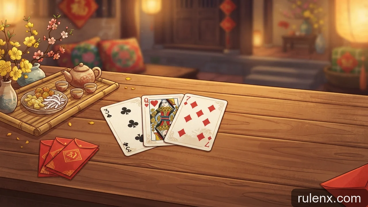 Minh họa: Bài cào ba lá tại Việt Nam: Luật tính điểm, nút và các biến thể cào rùa