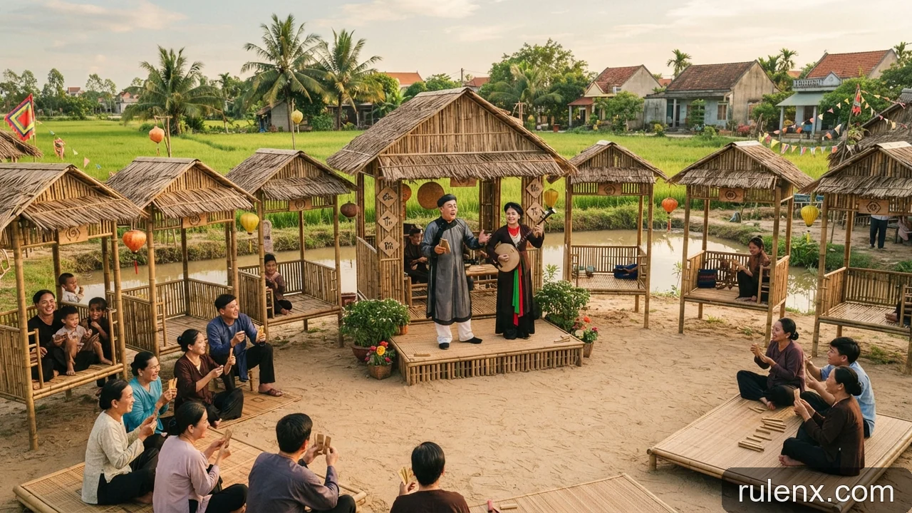 Minh họa: Bài chòi là gì? Bộ thẻ, chòi và vai trò người hô