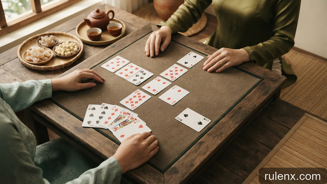 Minh họa: Bài tiến lên đếm lá: Sự khác biệt cơ bản so với phiên bản miền Nam truyền thống