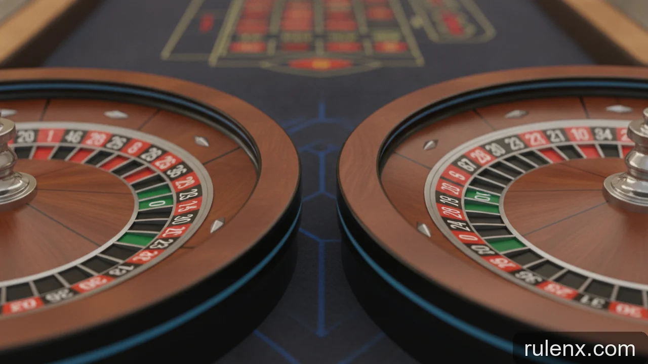 Minh họa: Các loại bánh xe Roulette: Đặc điểm và ảnh hưởng đến luật chơi