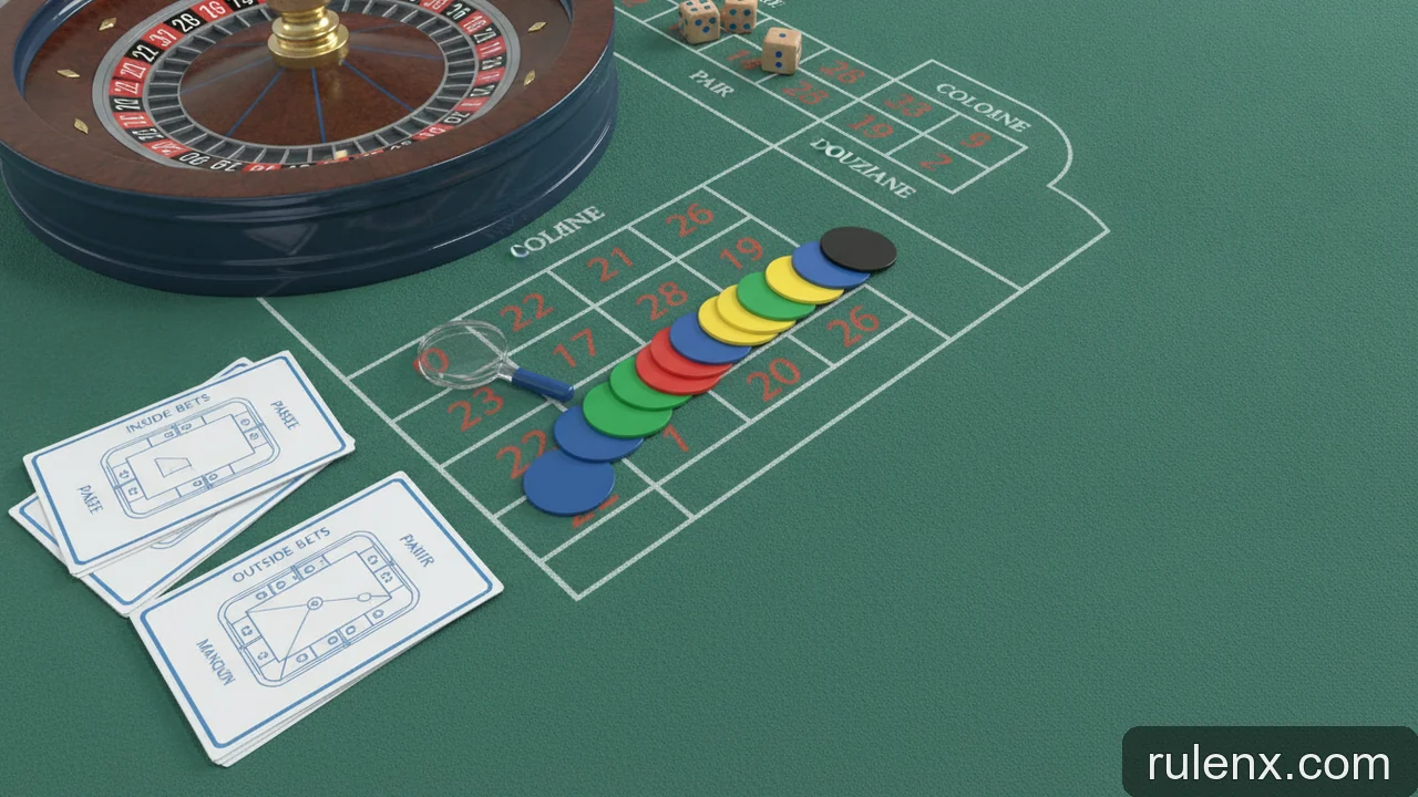 Minh họa: Cách đọc bàn Roulette: hiểu các khu vực cược và giá trị chip