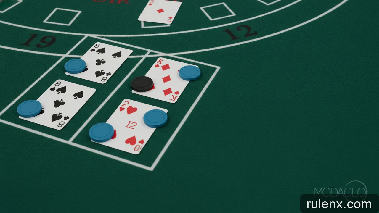 Minh họa: Chiến thuật 'double down' và 'split' trong Blackjack: Cách áp dụng hiệu quả