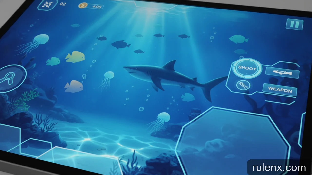 Minh họa: Giao diện game bắn cá online: các nút điều khiển và thông tin cơ bản