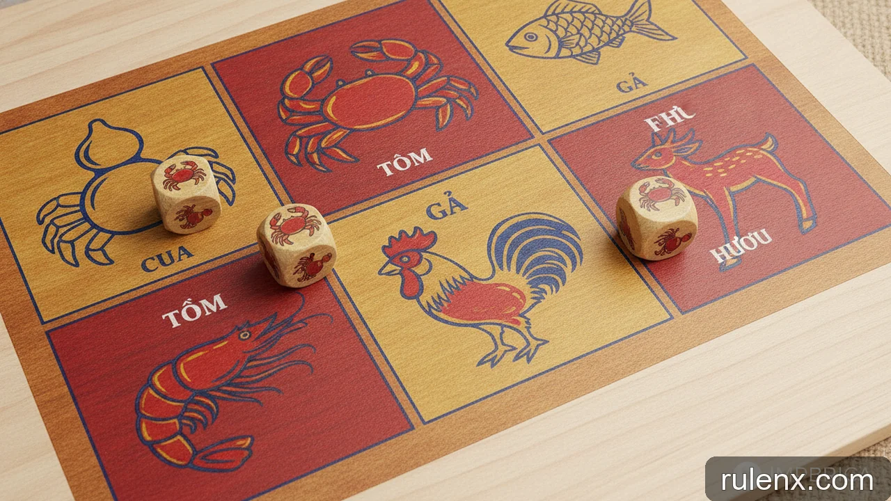 Minh họa: Hiểu sai tỷ lệ trả thưởng Bầu Cua: Tại sao đặt nhiều cửa không đảm bảo thắng?