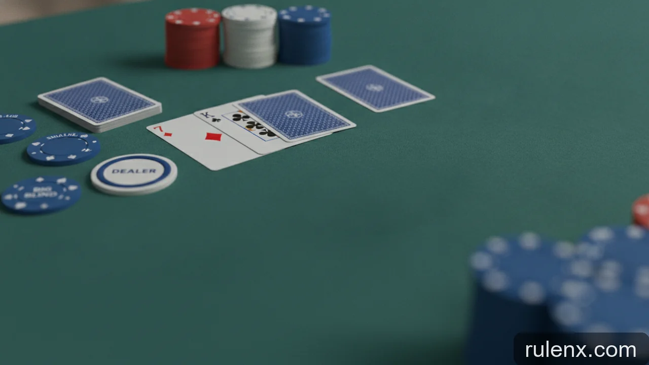 Minh họa: Hướng dẫn chi tiết thứ tự hành động trong mỗi vòng cược Texas Hold'em