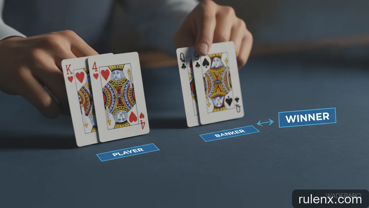 Minh họa: Hướng dẫn đọc kết quả Baccarat: Cách tính điểm và xác định người thắng
