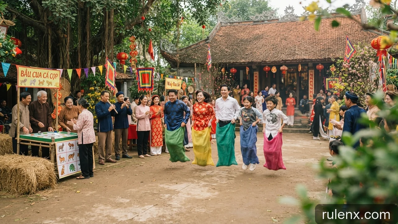 Minh họa: Lịch sử và nguồn gốc văn hóa của các trò chơi dân gian ngày Tết Việt Nam