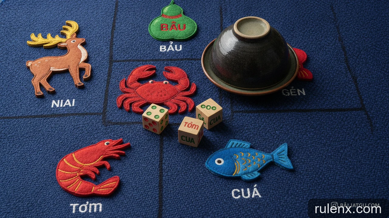 Minh họa: Luật Bầu Cua cơ bản: Ba xúc xắc, sáu cửa và trình tự một ván chơi