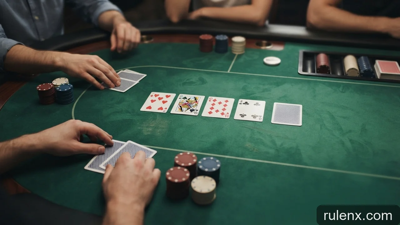 Minh họa: Luật chơi Poker Texas Hold'em cơ bản: Các vòng cược và thứ tự kết hợp bài