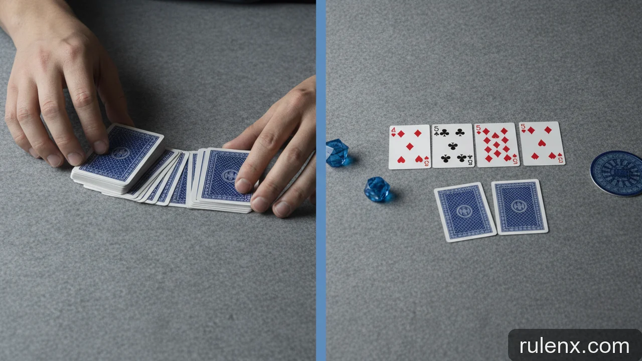Minh họa: Mậu Binh và Poker Texas Hold'em: so sánh độ phức tạp khi xếp bài