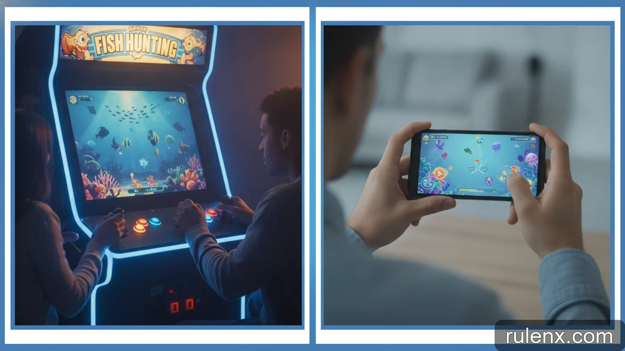 Minh họa: Máy bắn cá truyền thống khác gì so với game bắn cá trên điện thoại?