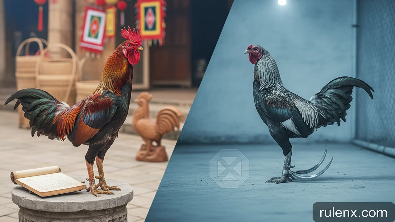 Minh họa: Phân biệt gà đòn và gà cựa: điểm khác biệt cơ bản trong luật chơi và thể thức