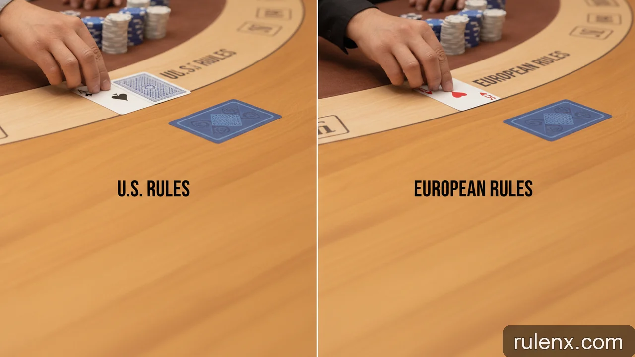 Minh họa: Phân biệt luật Blackjack quốc tế và luật chơi tại Mỹ