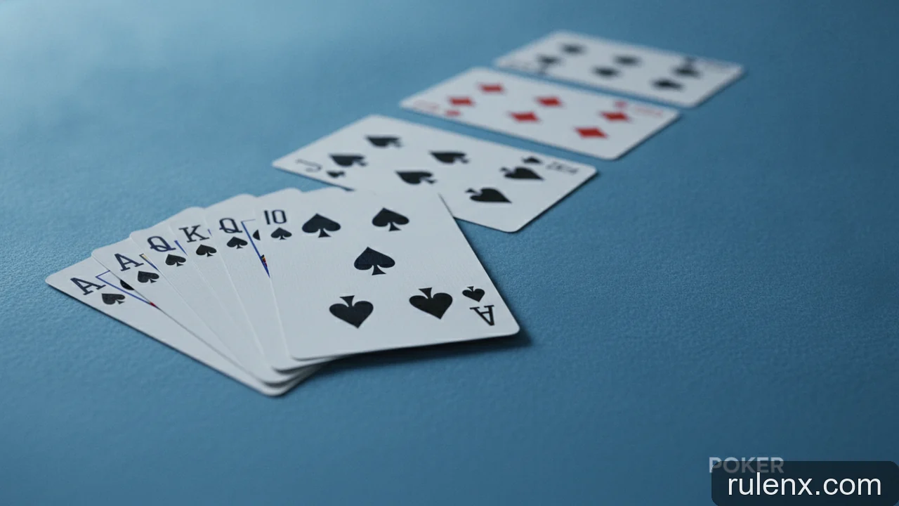 Minh họa: Thứ hạng các bộ bài Poker: Giải thích 10 bộ bài từ Sảnh Chúa đến Mậu Thầu
