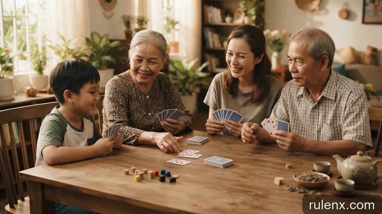 Minh họa: Trò chơi bài gia đình nên xử lý lá đánh nhầm thế nào?